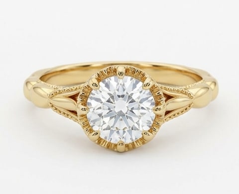 4.00 CT Lab grown diamond Lab-Grown Ring in Yellow Gold (1 of 4)