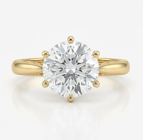 6.00 CT Lab grown diamond Lab-Grown Ring in Yellow Gold (1 of 4)