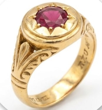 5.00 CT Ruby Lab-Grown Ring in Yellow Gold - 4