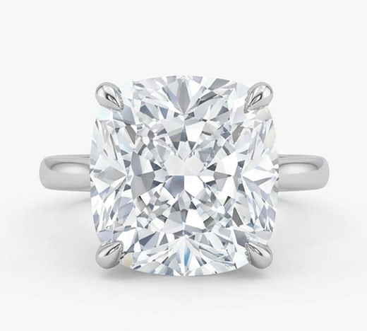 10.00 CT Lab Grown Diamond Lab-Grown Ring in White Gold (1 of 4)