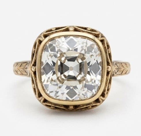 4.00 CT Lab Grown Diamond Lab-Grown Ring in Yellow Gold (1 of 4)