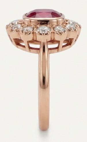 5.00 CT Ruby Lab-Grown Ring in Rose Gold - 2