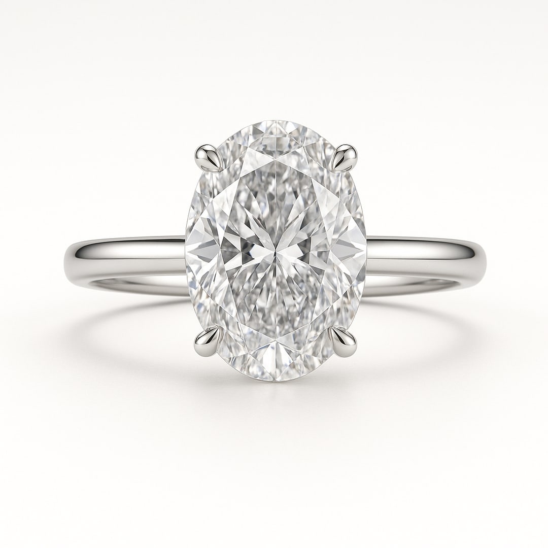 1.5 CT Natural Oval-Cut Diamond Solitaire Ring in 14K White Gold, Timeless Elegance, GIA Certified: An exceptional 1.5 carat natural oval-cut diamond ring, masterfully crafted in luxurious 14K White Gold and designed to embody refined elegance and lasting beauty. This design highlights the beauty of
