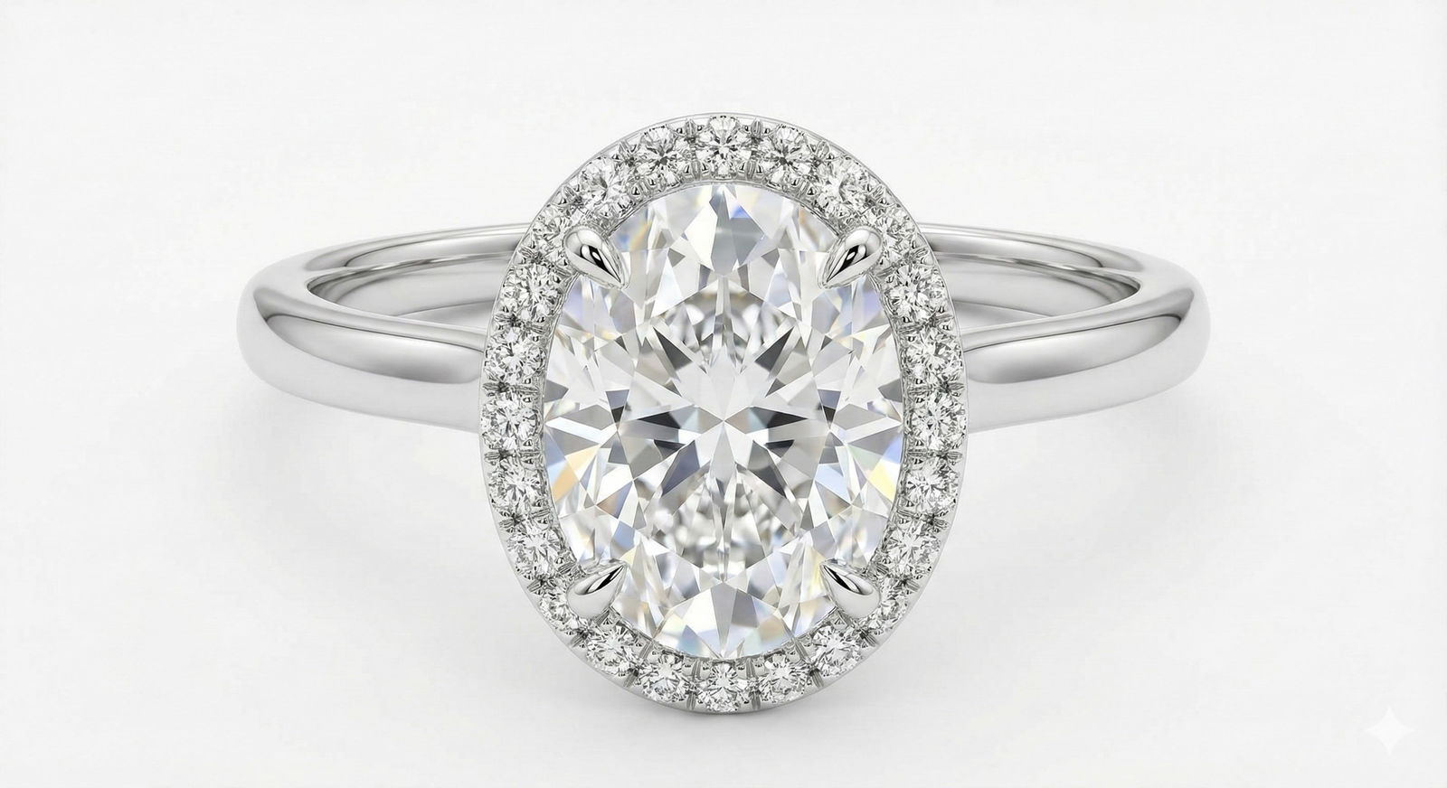 2.25 CT Natural Oval-Cut Diamond Halo Ring in 14K White Gold, Exquisite Pavé Halo, GIA Certified: An exceptional 2.25 carat natural oval-cut diamond ring, masterfully crafted in luxurious 14K White Gold and designed to embody refined elegance and lasting beauty. The center diamond is beautifully c