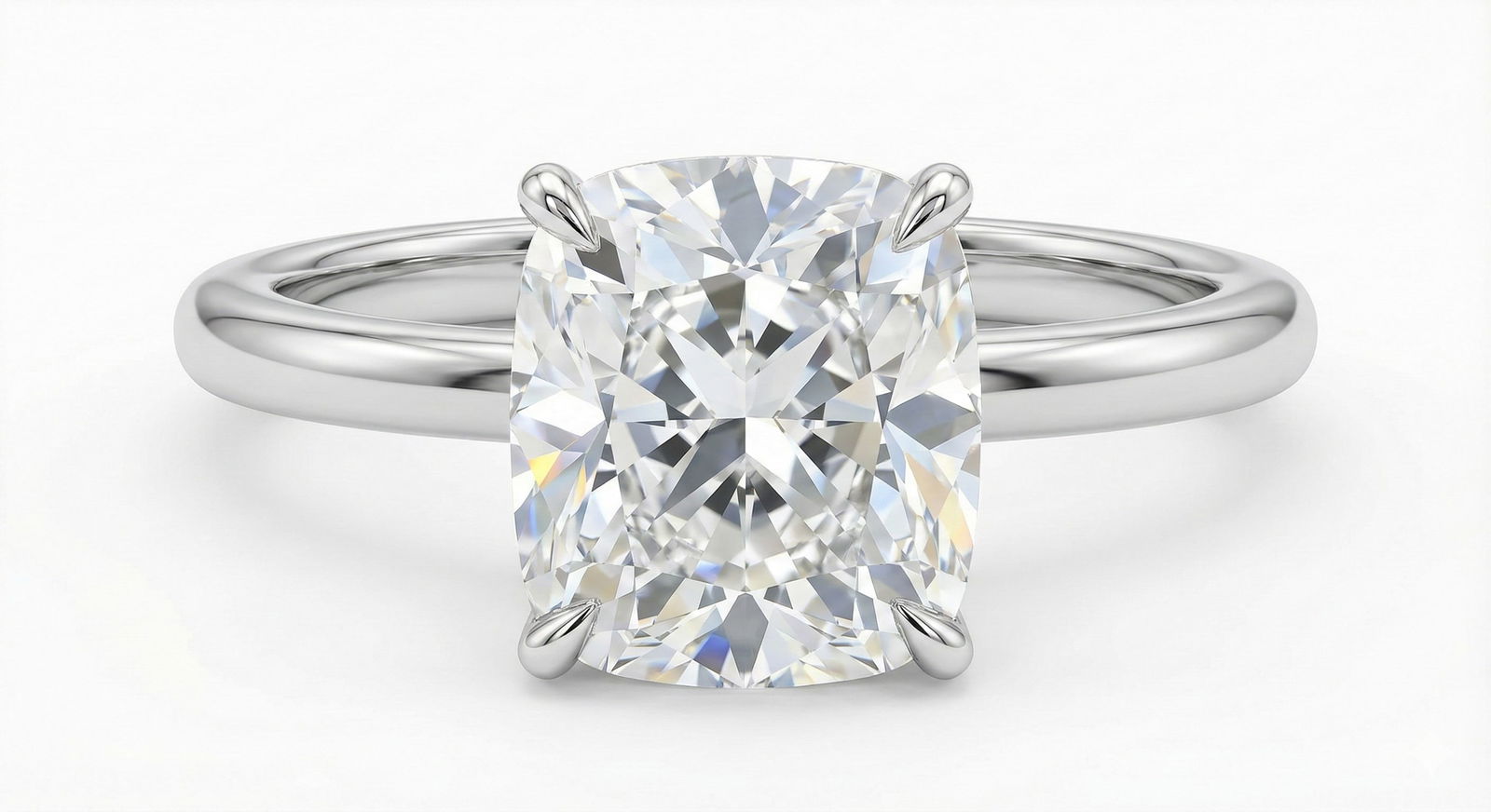 1.5 CT Natural Cushion-Cut Diamond Solitaire Ring in 14K White Gold, Timeless Elegance, IGI: An exceptional 1.5 carat natural cushion-cut diamond ring, masterfully crafted in luxurious 14K White Gold and designed to embody refined elegance and lasting beauty. This design highlights the beauty