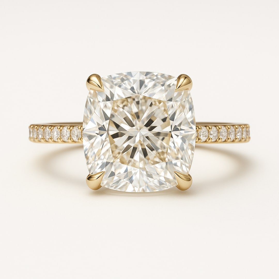 1.5 CT Natural Cushion-Cut Diamond Single-Stone Ring in 14K Yellow Gold, Timeless Elegance, GIA: An exceptional 1.5 carat natural cushion-cut diamond ring, masterfully crafted in luxurious 14K Yellow Gold and designed to embody refined elegance and lasting beauty. This design highlights the beaut