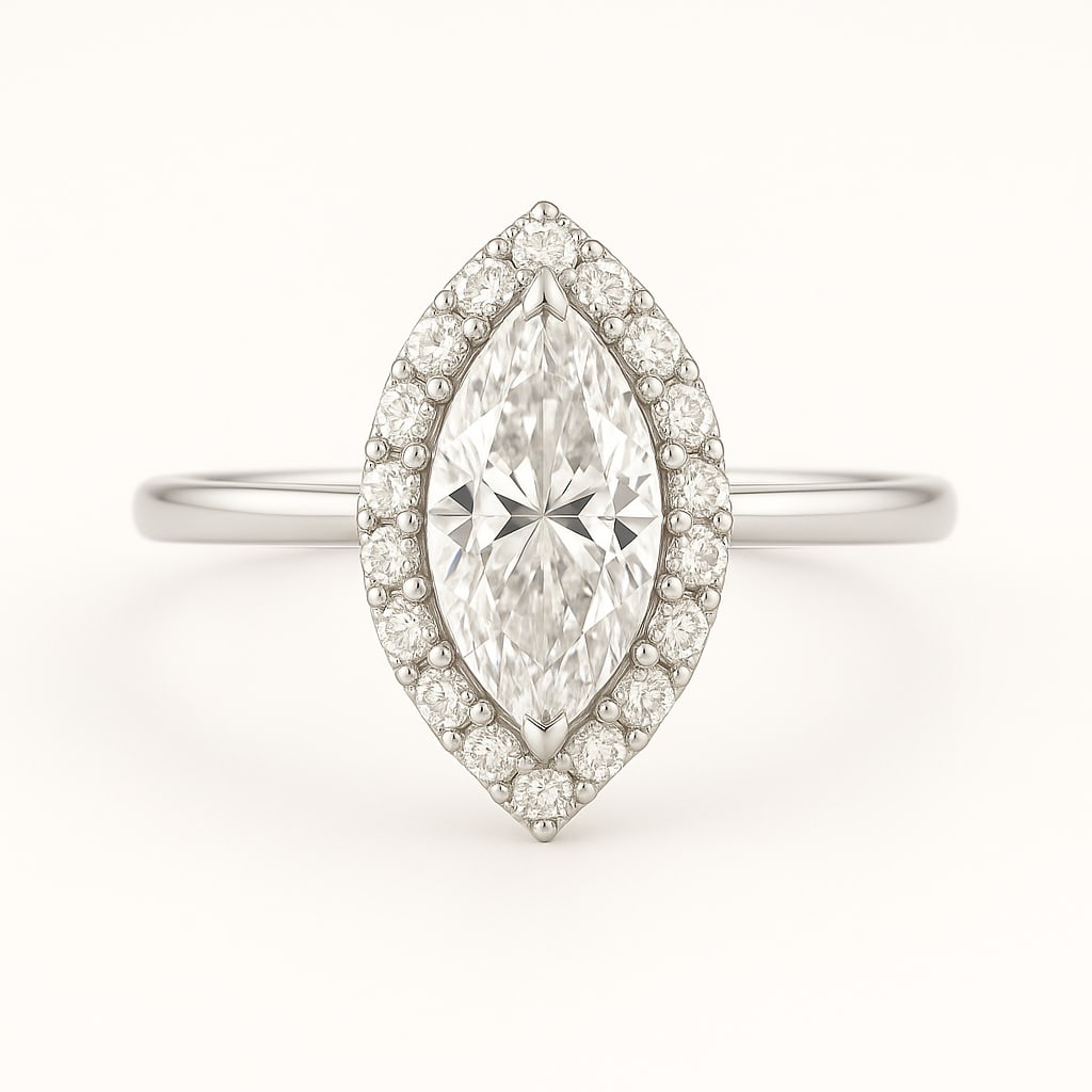 Luxury IGI Certified 2.25 Ct Marquise cut Diamond Ring in 14K White Gold: Exceptional luxury ring showcasing approximately 2.25 carat natural marquise cut diamond, beautifully crafted in 14K White Gold. This refined design highlights superior craftsmanship and timeless eleg