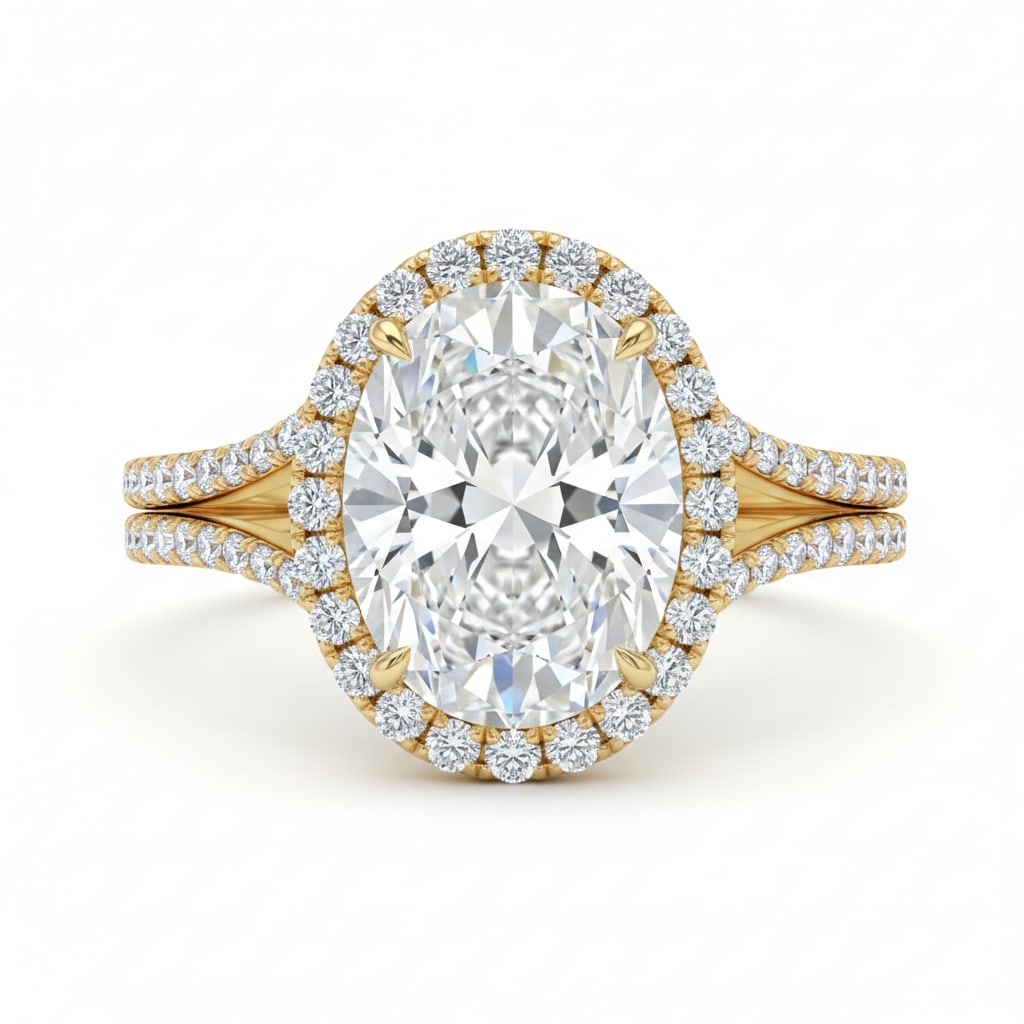 2.25 CT Natural Oval-Cut Diamond Single-Stone Ring in 14K Yellow Gold, Timeless Elegance, IGI (1 of 4)