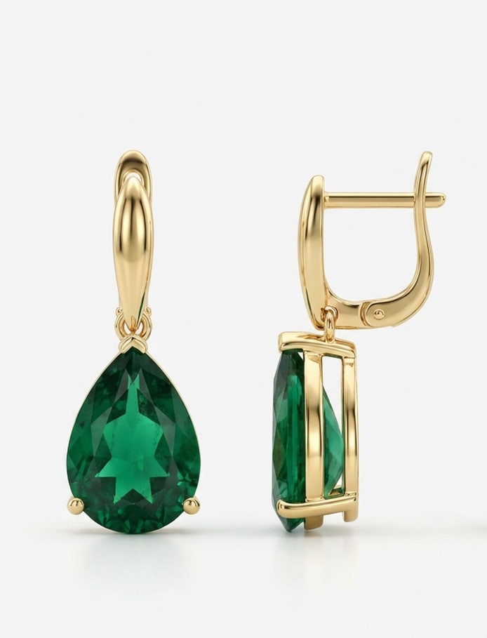 2.0 Ct Pear Natural (Pair) 14K Yellow Gold Solitaire Drop Earrings Certified: This certified fine jewelry piece features a 2.0 carat natural (Pair) in a Pear cut, crafted in 14K Yellow Gold. The Solitaire Drop Earrings design highlights the beauty of the natural center stone. A