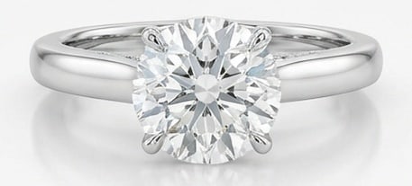 Lab Grown 5.00 Ct Round Brilliant Diamond Ring – Classic Solitaire with Double Claw Prongs – / (1 of 2)