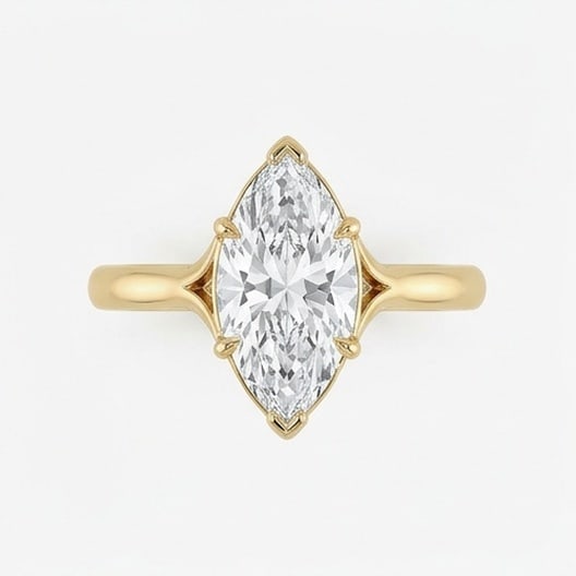 IGI Certified 1.45 ct Marquise Cut Natural Diamond Heritage Vintage Ring in 14K Yellow Gold: A remarkable 1.45 carat natural marquise-cut diamond ring, expertly crafted in 14K Yellow Gold and created to showcase timeless sophistication. This design highlights the beauty of the center stone al