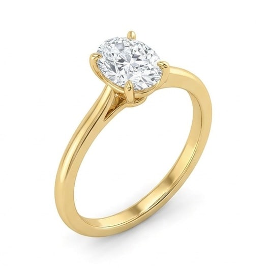 GIA Certified 1.3 ct Oval Cut Natural Diamond Refined Solitaire Ring in 14K Yellow Gold: A remarkable 1.3 carat natural oval-cut diamond ring, expertly crafted in 14K Yellow Gold and created to showcase timeless sophistication. This design highlights the beauty of the center stone alone, 