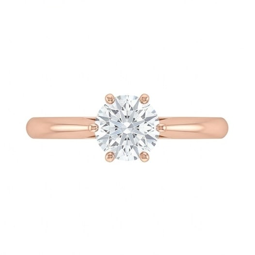GIA Certified 1.25 ct Round Cut Natural Diamond Refined Solitaire Ring in 14K Rose Gold: This distinguished 1.25 carat natural round-cut diamond ring is beautifully crafted in 14K Rose Gold, offering exceptional brilliance and enduring appeal. This design highlights the beauty of the cent