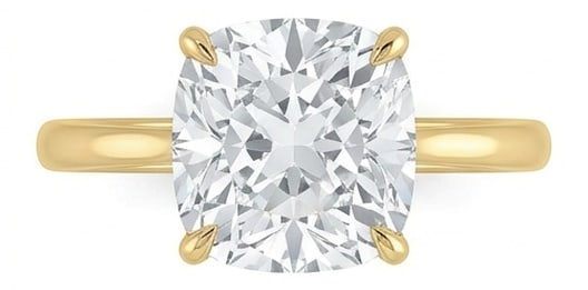IGI Certified 1.35 ct Cushion Cut Natural Diamond Elevated Basket Solitaire Ring in 14K Yellow Gold: This distinguished 1.35 carat natural cushion-cut diamond ring is beautifully crafted in 14K Yellow Gold, offering exceptional brilliance and enduring appeal. This design highlights the beauty of the 