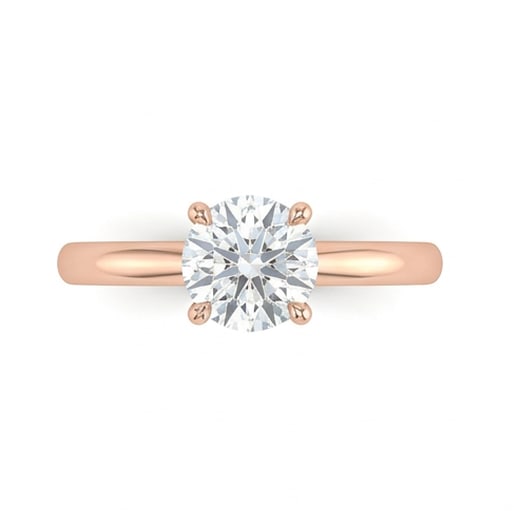 GIA Certified 1.55 ct Round Cut Natural Diamond Refined Solitaire Ring in 14K Rose Gold: This distinguished 1.55 carat natural round-cut diamond ring is beautifully crafted in 14K Rose Gold, offering exceptional brilliance and enduring appeal. This design highlights the beauty of the cent