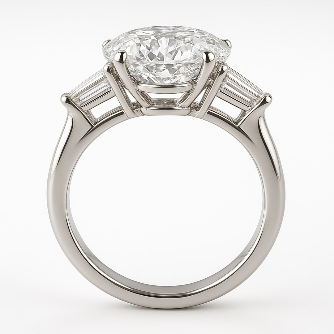 lab-grown diamond 9.00 CT Oval Three-Stone Diamond Ring: 9 CT Oval Three-Stone lab-grown diamond Diamond, E?F Color, VVS1?VS1 Clarity Each lab-grown diamond diamond is ethically created with exceptional brilliance and fire, offering an eco-friendly and sust