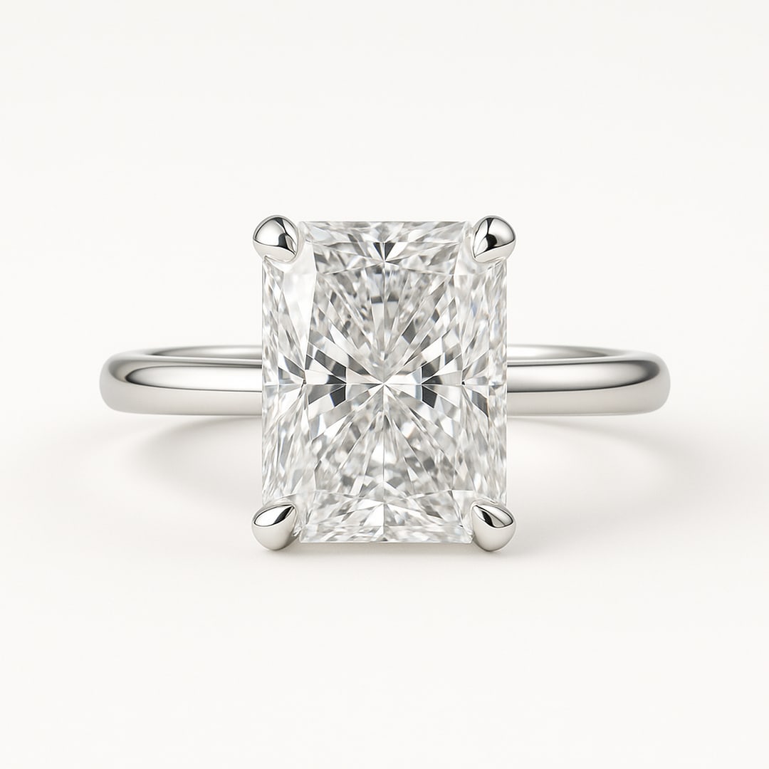 lab-grown diamond 10.00 CT Radiant Solitaire Diamond Ring: 10 CT Radiant Solitaire lab-grown diamond Diamond, E?F Color, VVS1?VS1 Clarity Each lab-grown diamond diamond is ethically created with exceptional brilliance and fire, offering an eco-friendly and su