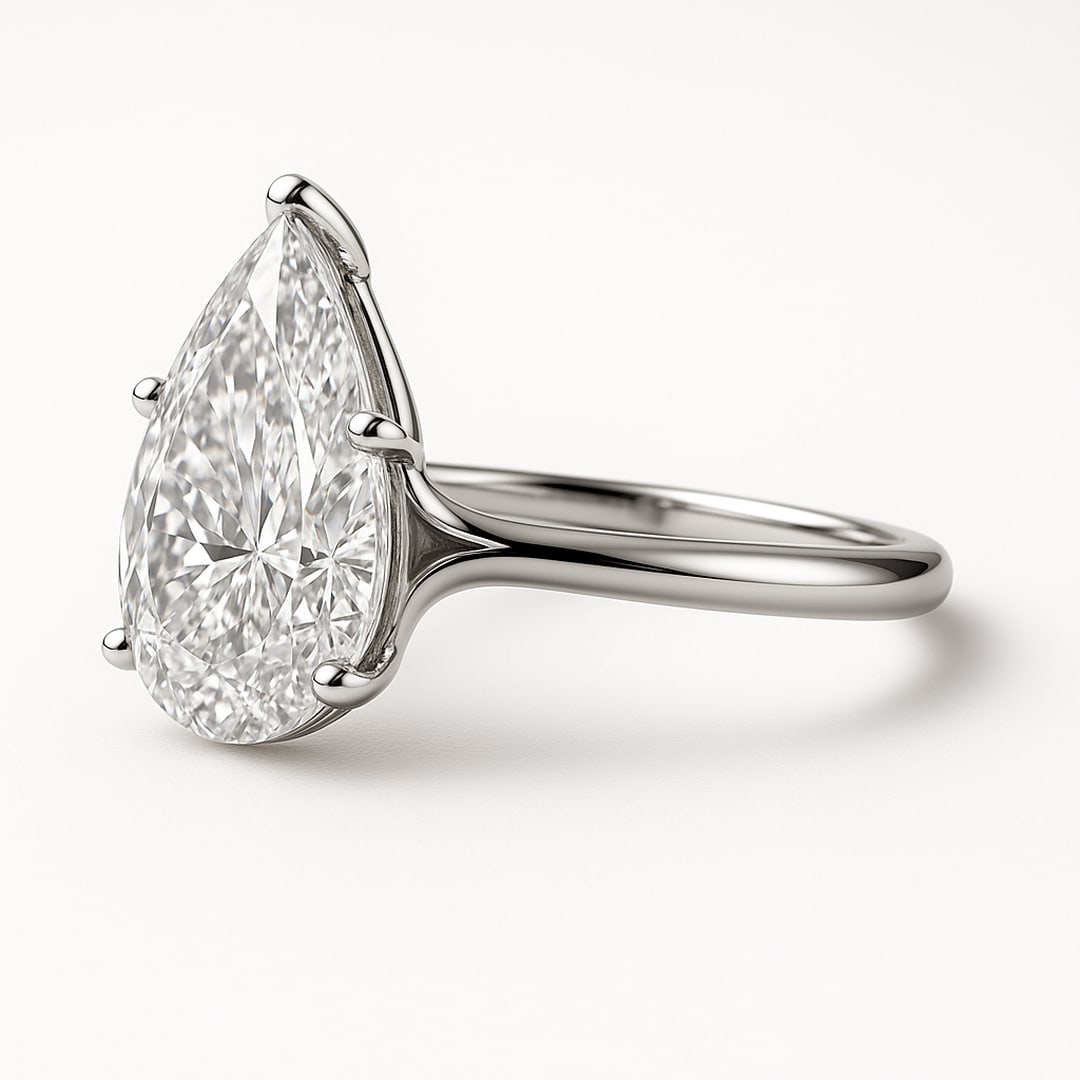 lab-grown diamond 9.00 CT Pear Solitaire Diamond Ring: 9 CT Pear Solitaire lab-grown diamond Diamond, E?F Color, VVS1?VS1 Clarity Each lab-grown diamond diamond is ethically created with exceptional brilliance and fire, offering an eco-friendly and sustai