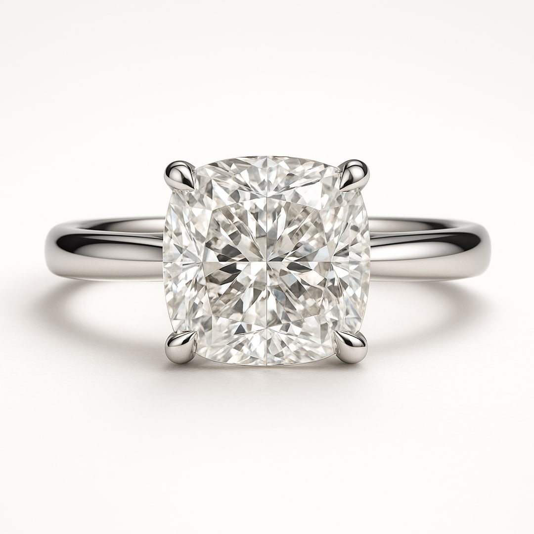 lab-grown diamond 6.00 CT Two-Stone Diamond Ring: Stunning 6 CT lab-grown diamond Two-Stone Ring featuring Round & Pear diamonds. E?F Color, VVS Clarity. 14K Yellow Gold with pav? diamond band. Unique engagement or celebration ring. Comes with premiu