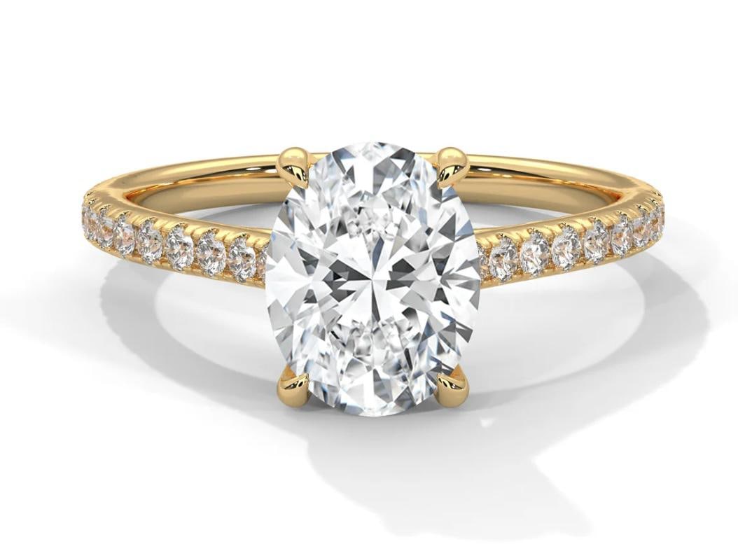 lab-grown diamond 5.00 CT Asscher Solitaire Diamond Ring: 5 CT Asscher Cut lab-grown diamond Diamond in 14K Yellow Gold solitaire setting. Crisp step facets, high brilliance. Gift-ready with insured shipping. Each lab-grown diamond diamond is ethically creat