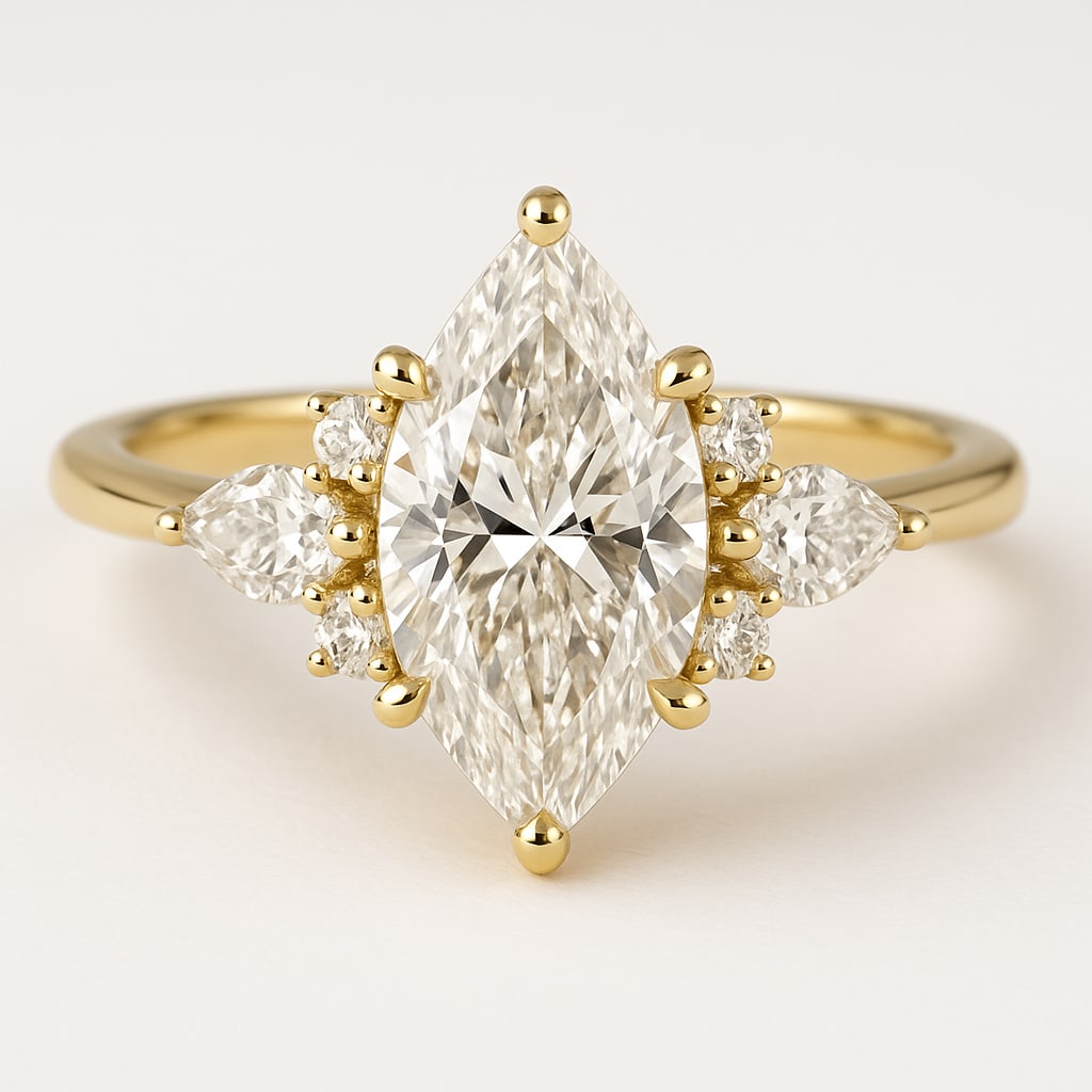 lab-grown diamond 7.00 CT Pear Halo Diamond Ring: 7 CT Pear lab-grown diamond Diamond with halo setting in solid 14K White Gold. Elegant engagement/wedding ring. Each lab-grown diamond diamond is ethically created with exceptional brilliance and fire