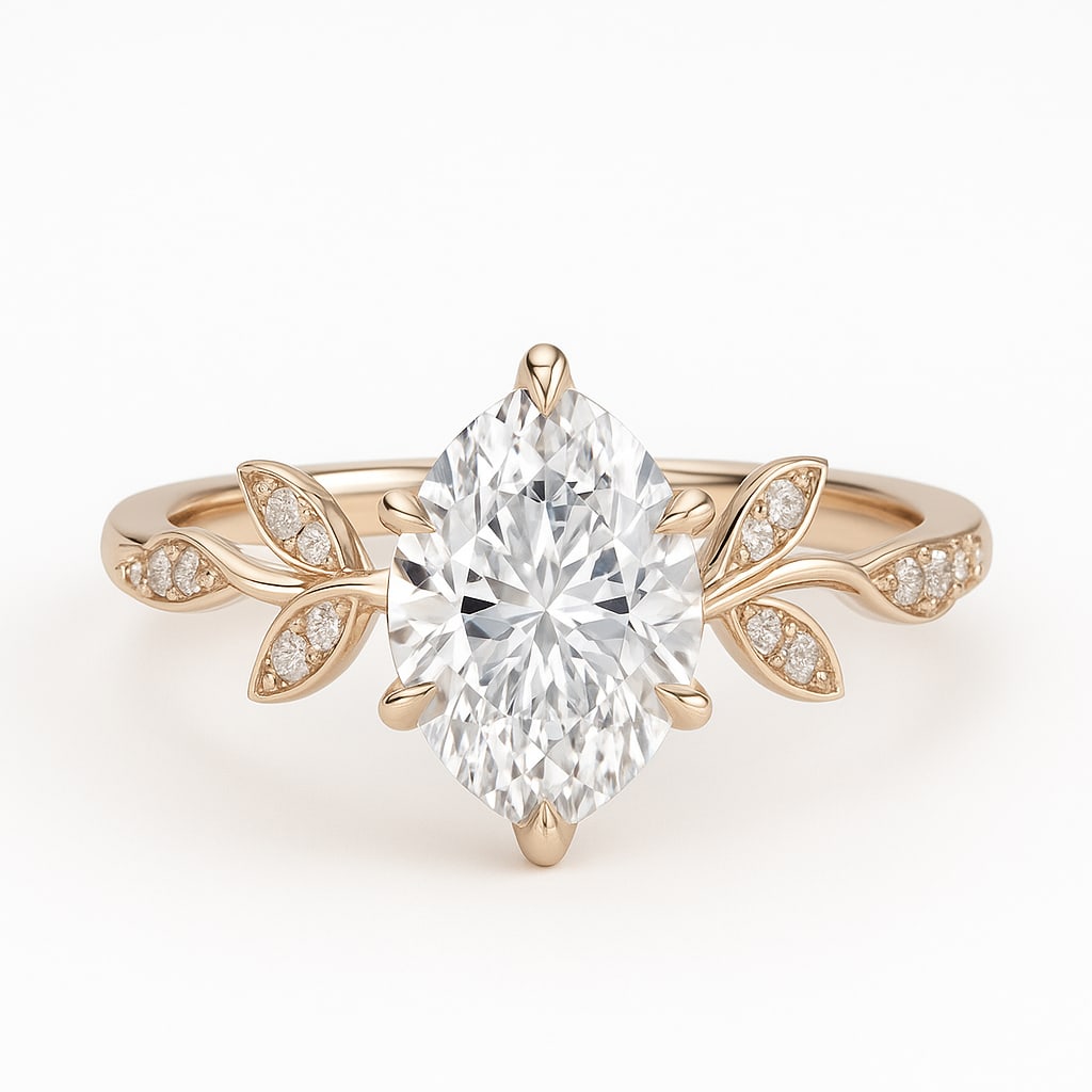 lab-grown diamond 6.00 CT Marquise-Cut Diamond Cathedral-Style Ring in 14K Yellow Gold: This unique lab-grown diamond diamond ring showcases a 6.00 carat marquise-cut center stone in a cathedral-style design, expertly crafted in 14K Yellow Gold. The tapered comfort-fit band is designed t