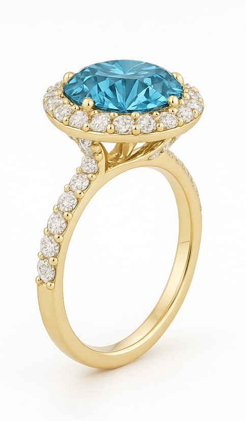 lab-grown diamond 4.00 CT Radiant-Cut Diamond Twist-Shank Ring in 14K Yellow Gold: This unique lab-grown diamond diamond ring showcases a 4.00 carat radiant-cut center stone in a twist-shank design, expertly crafted in 14K Yellow Gold. The tapered comfort-fit band is designed to sit