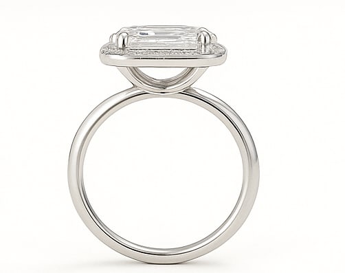 lab-grown diamond 7.00 CT Round Brilliant-Cut Diamond Double Halo Ring in 14K White Gold: This unique lab-grown diamond diamond ring showcases a 7.00 carat round brilliant-cut center stone in a double halo design, expertly crafted in 14K White Gold. The pav?-set diamond band is designed to