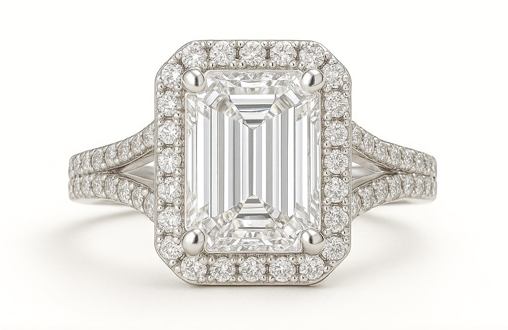 lab-grown diamond 9.00 CT Pear-Shaped Diamond Vintage Pav? Ring in 14K White Gold: This unique lab-grown diamond diamond ring showcases a 9.00 carat pear-shaped center stone in a vintage pav? design, expertly crafted in 14K White Gold. The pav?-set diamond band is designed to sit co