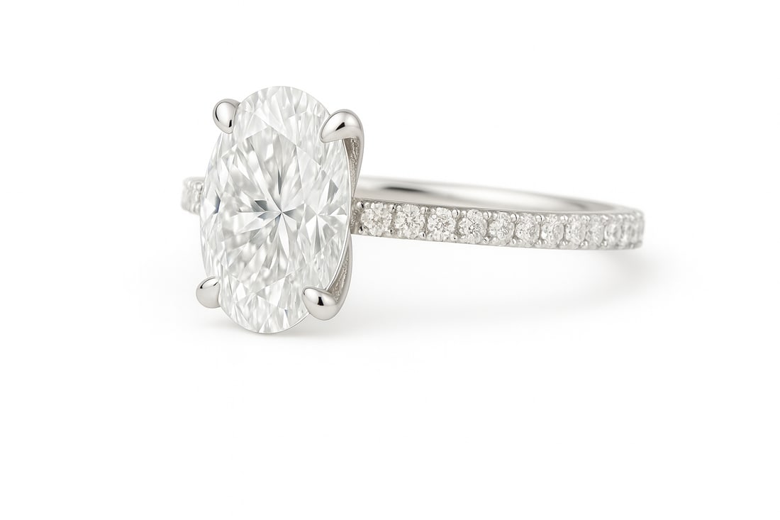 lab-grown diamond 6.00 CT Princess-Cut Diamond Bezel-Set Ring in 14K White Gold: This unique lab-grown diamond diamond ring showcases a 6.00 carat princess-cut center stone in a bezel-set design, expertly crafted in 14K White Gold. The slim micro-pav? band is designed to sit comfo