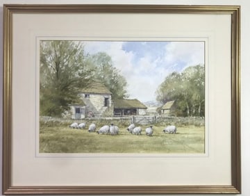 Watercolor Painting Signed By Lewis Howe Bennett