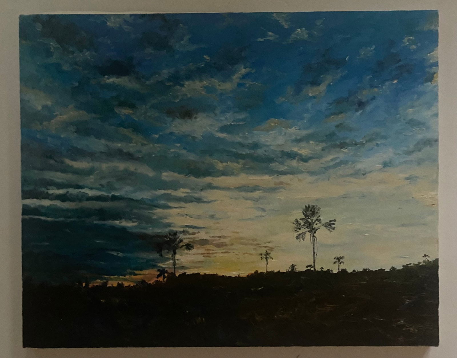 Original Acrylic On Canvas Of Sunset. Signed In The Back (1 of 6)