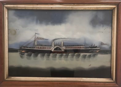 Painting Of The SS Princess A Passenger Paddle Steamer