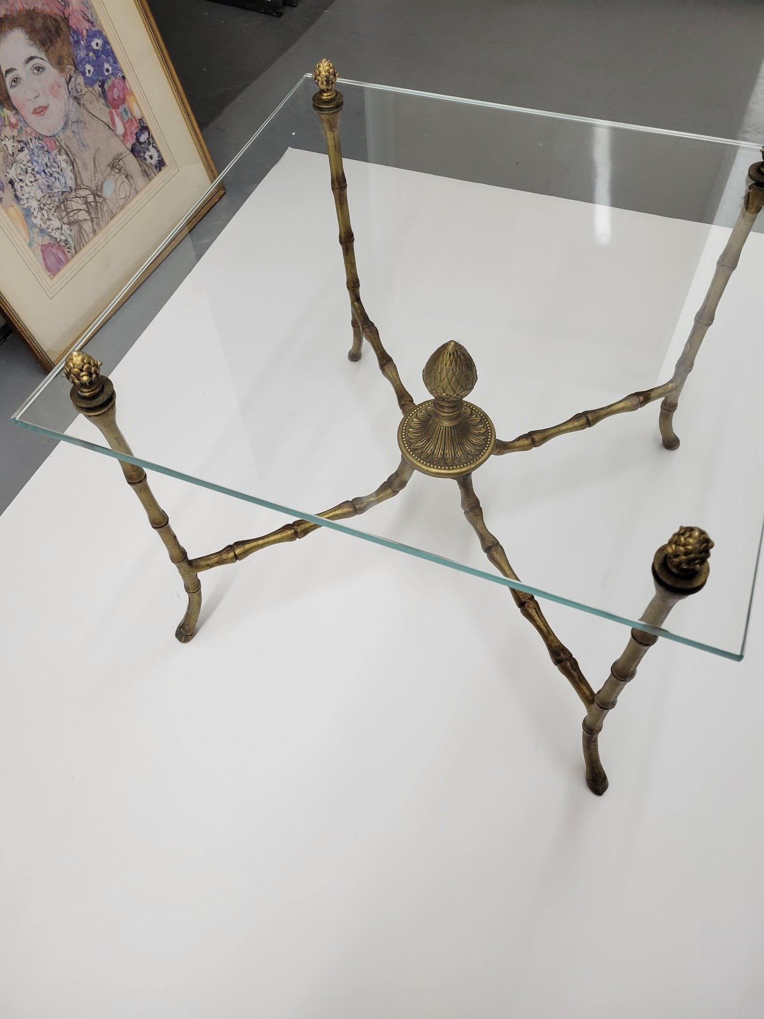 A Set Of Square Glass And Bronze End Tables (1 of 5)