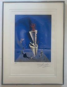 Limited Edition pencil signed print of the painting Apparatus and Hand by Salvador Dali