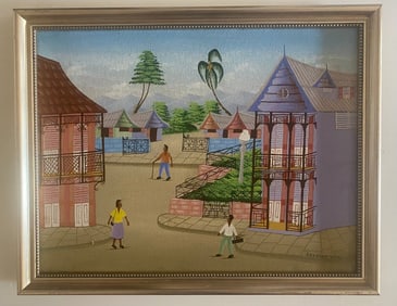 Vintage Folk Art By Haitian Artist Alexandre Wilson