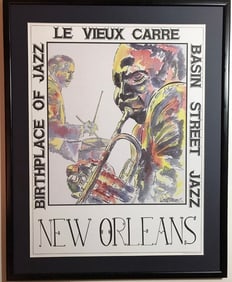 Lithograph Of Jazz. Titled Le Vieux Care (The Old Square)
