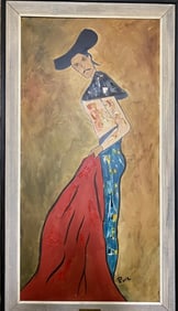 Oil on Canvas of Bullfighter signed by Ruiz
