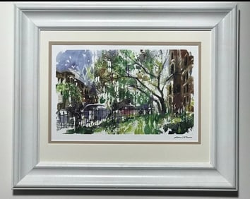 Seriolithograph In Color On Paper Signed In Plate Titled Commonwealth In Bloom