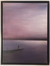 Original Oil On Canvas By Haitian Artist Patrice Pelissier Titled "Escape"