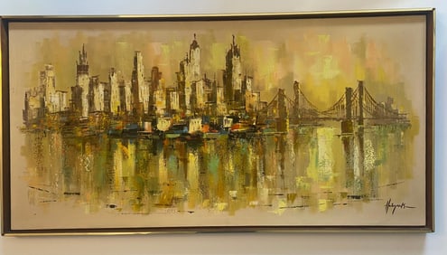 Oil on Canvas of Cityscape