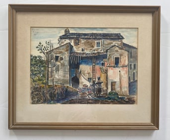 Water Color Painting Siged By Werner Kung, Pencil Signed