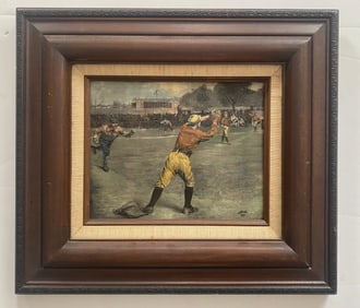 Framed Print Of  Woodcut Engraving By American Artist Willim Gilbert Gaul