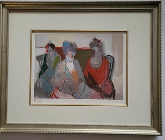 Itchak Tarkay Serigraph With Embossed Logo Entitled "Aristocrats"