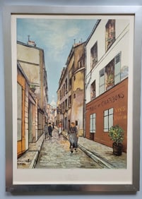Vintage Prnt , Printed In Germany , MAURICE UTRILLO " La Rue Saint Rustique "
