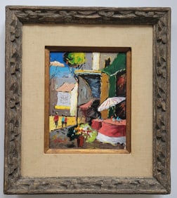 Original Impressionist Oil Painting Of Street Scene