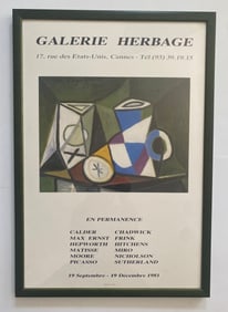 Poster Of Art Exhibition Titled "EN PERMANENCE" In Cannes, France Featuring Pablo Picasso's Painting