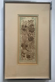 Framed Etching By Felicity Rainnie, Potentially Titled "Aviary"