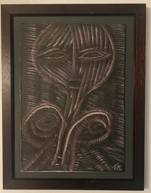 Original Acrylic On  Panel By Iconic Haitian Artist Jean Caude Garoute (TIGA)