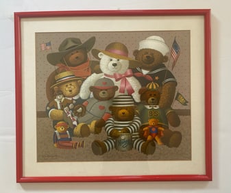 Framed Art Print Titled "The Gang's All Here" By Charles Wysocki